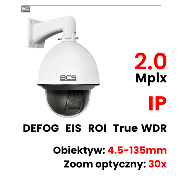 BCS-SDIP3230-III - Kamera szybkoobrotowa 2 Mpx, 4.5-135mm, 30x zoom, True WDR, Defog, EIS - BCS LINE
