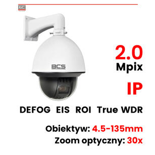 BCS-SDIP3230-III - Kamera szybkoobrotowa 2 Mpx, 4.5-135mm, 30x zoom, True WDR, Defog, EIS - BCS LINE