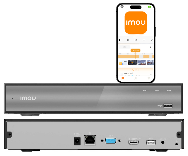 NVR-N110-8A0E-P - Rejestrator IP 10-kanałowy, do 8MPx, 4K UHD - IMOU | 6937479640083