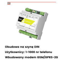 MultiGSM-D4M 2 -  Moduł powiadomienia i sterowania GSM, moduł alarmowy, terminal GSM  z obudową na szynę DIN - ROPAM | MultiGSM-D4M 2