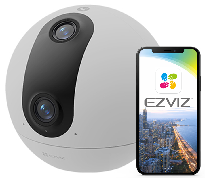 C60p Dual Mix - Kamera obrotowa Niania 2x3MPx WiFi, Dual Lens, FullHD, Mikrofon, Głośnik - EZVIZ | C60p EZVIZ