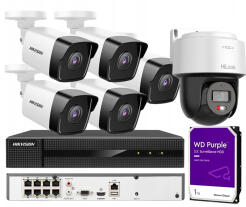 Zestaw do Monitoringu IP 4Mpx 6 Kamer, Rejestrator 8ch z PoE - Hikvision | 6 + NVR-8CH-POE