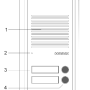 DR-201AG - Stacja bramowa dwuprzyciskowa - Commax