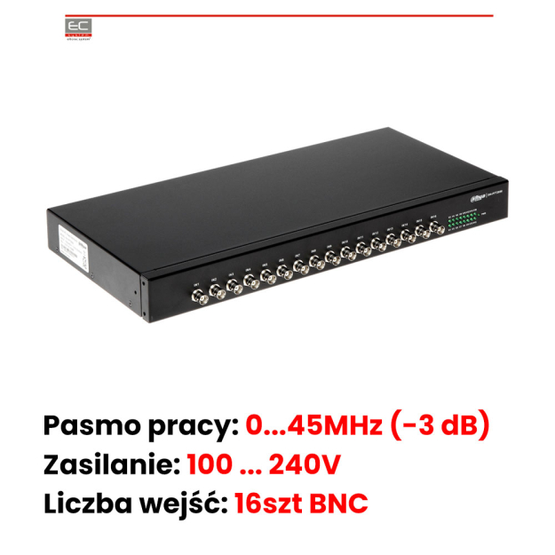 DH-PFT2690 - Rozgałęźnik wideo, AHD, HD-CVI, HD-TVI, PAL