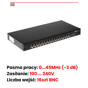 DH-PFT2690 - Rozgałęźnik wideo, AHD, HD-CVI, HD-TVI, PAL