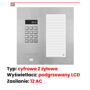 INSPIRO 17ACCS+ - Centrala Slave, duża lista opisowa, zamek szyfrowy, czytnik zbliżeniowy - ACO | INSPIRO 17ACCS+