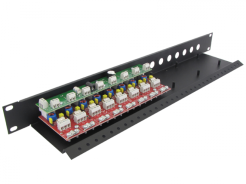 LHD-8R-EXT-FPS - 8-kanałowe zabezpieczenie przeciwprzepięciowe toru video z transformatorem BNC-UTP i dystrybucją zasilania - EWIMAR | 5904041750816