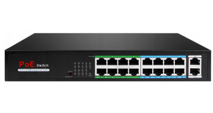 SW1816POE-160-E - Switch PoE 16+2, zarządzalny, Uplink 1000Mb/s, 160W - Aliquam | SW1816POE-160-E