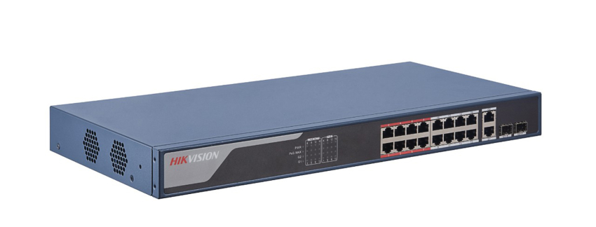DS-3E1318P-EI - Switch 16x PoE + 2x Uplink, 230W - Hikvision | DS-3E1318P-EI