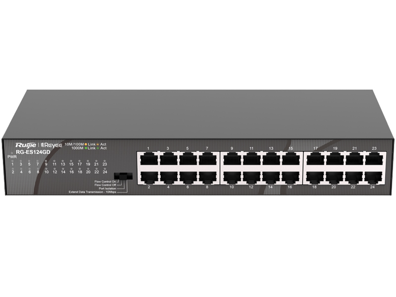 RG-ES124GD - Switch sieciowy 24x RJ45 10/100/1000Mbps, niezarządzalny - Reyee by Ruijie | RG-ES124GD
