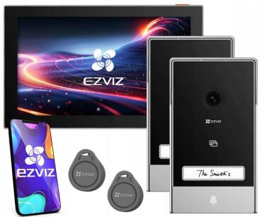 HP7 2-ENTRY - Wideodomofon IP 2-żyłowy, WiFi , 2x stacja bramowa z czytnikiem - EZVIZ | HP7 2-ENTRY KIT