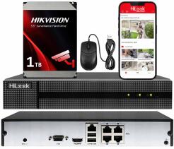 NVR-104MH-D/4P-1TB - Rejestrator IP 4-kanałowy z dyskiem 1TB, 4x PoE, do 4Mpx, H.265 - Hilook by Hikvision | NVR-104MH-D/4P-1TB