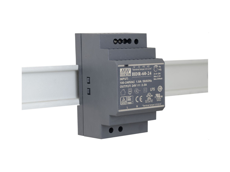 HDR-100-24 - Zasilacz na szynę DIN 24V, 3.83A, zabezpieczenia SCP, OLP, OVP - MEAN WELL | HDR-100-24