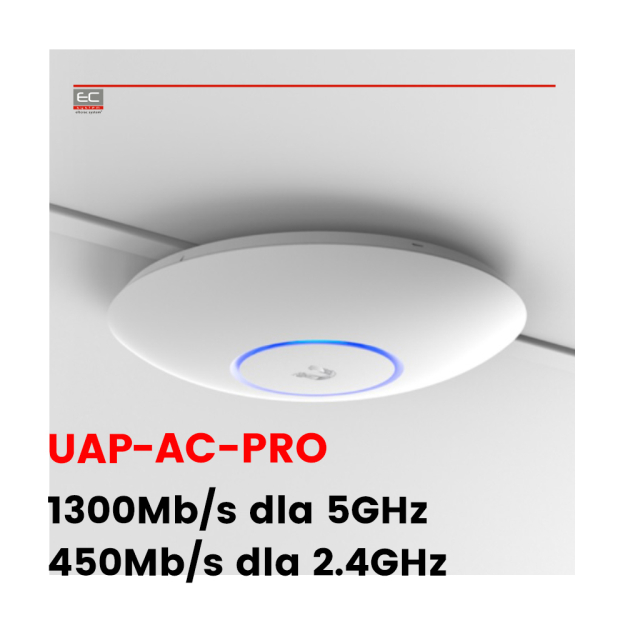 UAP-AC-PRO - Punkt dostępu Ubiquiti Unifi 1300Mb/s, 2.4GHz/5GHz, 2x GbE - UBIQUITI | 810354023514