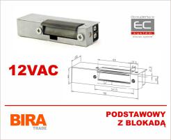 EL1-003 - Elektrozaczep 12VAC podstawowy z blokadą -  Biratronik | EL1-003