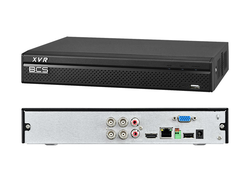 BCS-XVR0401-V - Rejestrator 4-kanałowy, 5w1, do 6Mpx, 1x HDD - BCS LINE | BCS-XVR0401-V