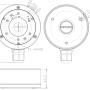 EI-1280ZJ-XS BLACK - Adapter / Uchwyt montażowy z dławikiem do kamer - EIFLEX