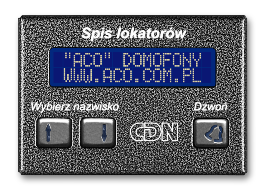 CDN-230E - Elektroniczny spis lokatorów z wyświetlaczem LCD - ACO | CDN-230E