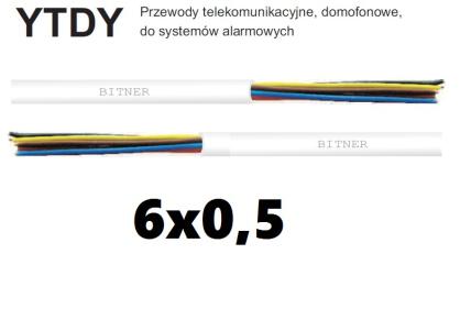 Przewód alarmowy YTDY 6x0,5mm - Bitner