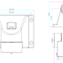 DH-10 - Elektromagnetyczny trzymacz drzwiowy - SCOT - wymiary