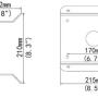 BCS-P-A33 - Adapter narożny do kamer serii BCS POINT - BCS - wymiary