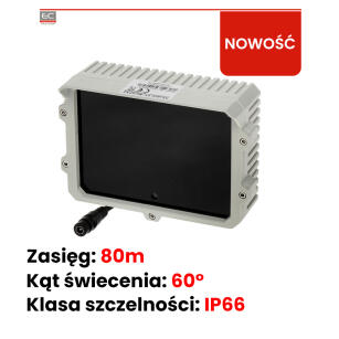 3N-80/60S2 - Reflektor podczerwieni, zewnętrzny, zasięg 80m, IP66