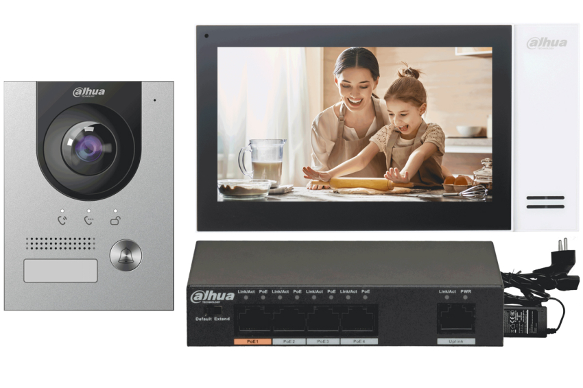 KTP01-S2(S) - Wideodomofon IP 1-rodzinny, Full HD, PoE, Villa - Dahua | 6939554981302