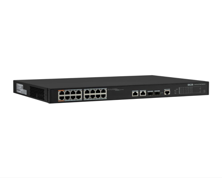 BCS-L-SP1602G-2SFP - Switch zarządzalny PoE, 16x PoE, 2x Uplink / SFP - BCS Line | BCS-L-SP1602G-2SFP