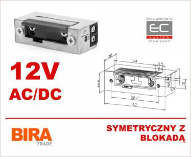 ES1-003 - Elektrozaczep 12VAC/DC symetryczny z blokadą - Biratronik | ES1-003