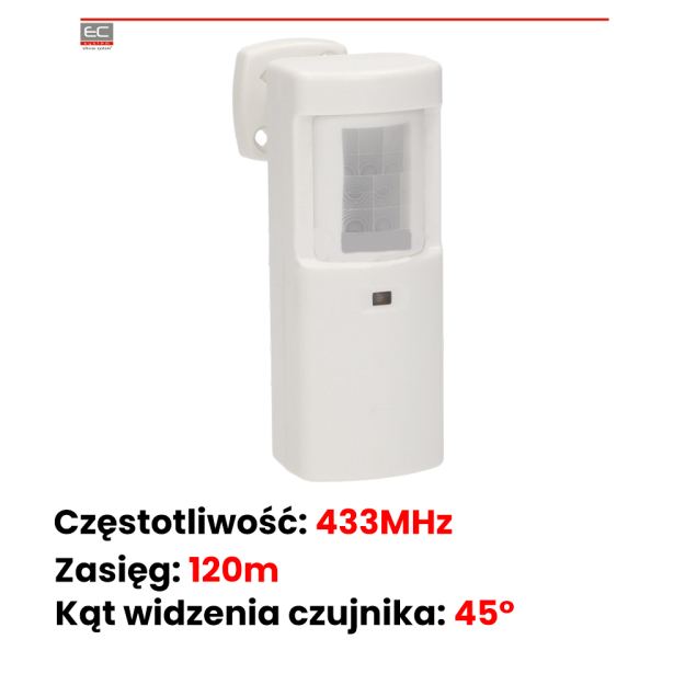 OR-DB-QM-124CR - Czujnik ruchu do dzwonków serii LOGICO - ORNO | OR-DB-QM-124CR