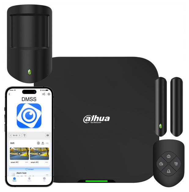 ART-ARC3800H-03-FW2-B (Black) - Zestaw alarmowy, bezprzewodowy, AirShield, WiFi, 4G/LTE - Dahua | 6937552407091