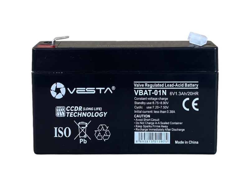VBAT-01N - Akumulator AGM 6V 1.3Ah - Vesta | VBAT-01N