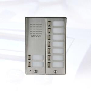 5025/9D - Kaseta zewnętrzna z 9 przyciskami z daszkiem - Miwi-Urmet | 5903878053503
