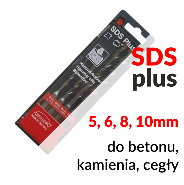 AB16990463 - Zestaw wierteł udarowych SDS-Plus do betonu - Abraboro