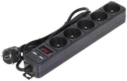 AK-SP-05U - Listwa zasilająca z USB - AKYGA | AK-SP-05U