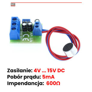 MP-1/R - Regulowany moduł audio, 18kHz, ≥ 60 dB