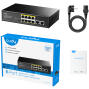 GS1010P - Switch gigabitowy PoE 8+2 10/100/1000Mbps, 8x PoE+, 120W - Cudy