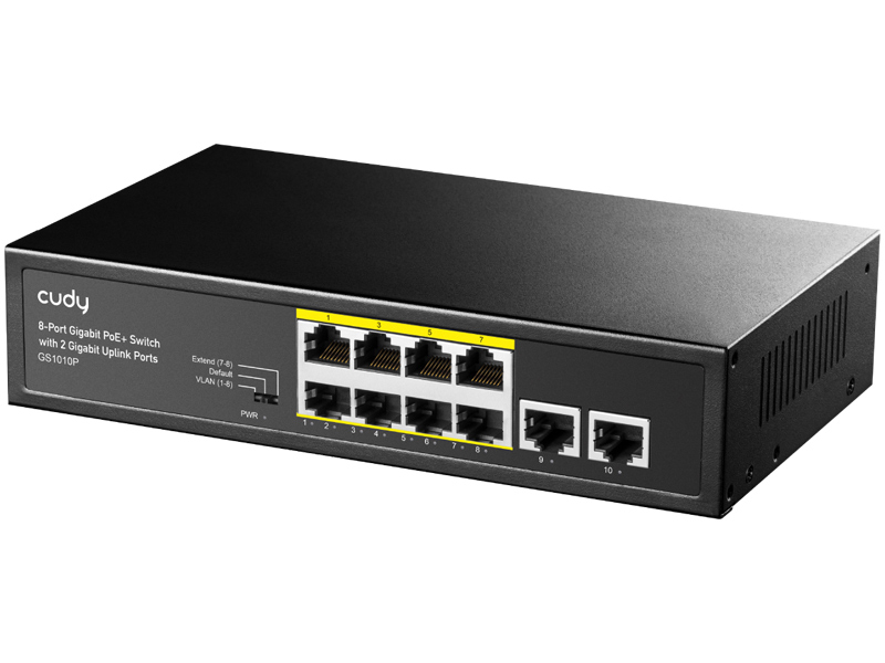 GS1010P - Switch PoE 8+2 10/100/1000Mbps, 8x PoE+, 120W - Cudy | GS1010P