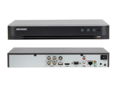 DS-7204HQHI-K1/P - Rejestrator 4-kanałowy, IP,  EkoDVR, HD-TVI, H.265 (H.265+), 4Mpx, PoC - HIKVISION | 6954273672355