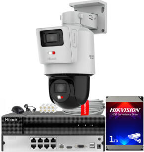 Zestaw do Monitoringu IP 2x 4Mpx, 1 Kamera TandemVu PTZ-N2D400M-DE/14, Smart Hybrid Light, PoE - HiLook by Hikvision | PTZ-N2D400M-DE/14(x1) POE KIT