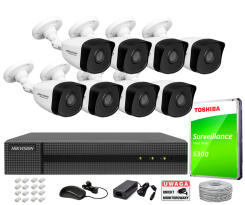Zestaw do monitoringu IP, 8 kamer 4Mpx, NVR PoE, Dysk HDD 1Tb - Hikvision Hiwatch | 5904035370129