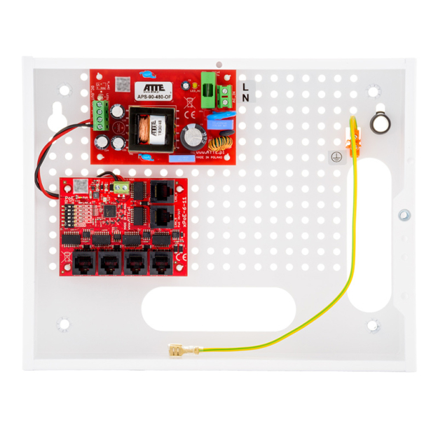 IP‑5‑11‑E / BCS-IP4/E-S - Zestaw niebuforowy do 5 kamer IP, switch PoE z zasilaczem w obudowie, Long Range - ATTE | 5902143690245