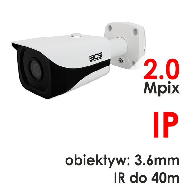 BCS-TIP4201AIR-II - Kamera tubowa 2.0 Mpix IP 3.6mm IR 40m WDR - BCS