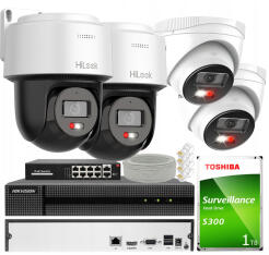 Zestaw do Monitoringu IP 4Mpx 4 Kamery, Hybrid Light, Rejestrator 8ch - HiLook by Hikvision | 4 + HWN-2108MH