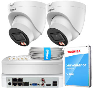 Zestaw do Monitoringu IP 12Mpx, 2 Kamery IPC-HDW21249T-S-IL-0280B, Dual Light, PoE - DAHUA | IPC-HDW21249T-S-IL-0280B(X2) POE KIT