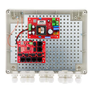 IP‑5‑11‑L2 / BCS-IP4/Z/E-S - Zestaw niebuforowy do 5 kamer IP, switch PoE z zasilaczem w obudowie, Long Range - ATTE | 5902143690252