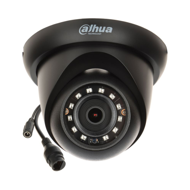 IPC-HDW1431S-0280B-S4-BLACK - Kamera kopułkowa IP, 4Mpx, 2.8mm, PoE - DAHUA | IPC-HDW1431S-0280B-S4 BLACK