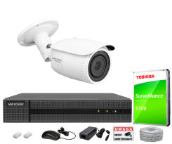 Zestaw do monitoringu IP, kamera 4Mpx IR30, Motozoom, 1TB, 4xPoE - Hikvision Hiwatch | 5904035370228