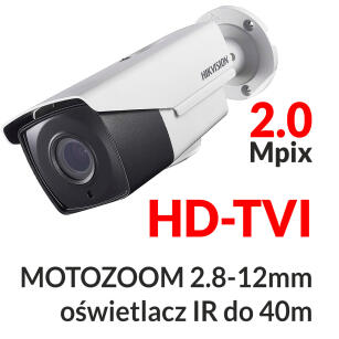 DS-2CE16D7T-AIT3Z - Kamera tubowa 2.0 Mpix HD-TVI MOTOZOOM 2.8-12mm IR 40m WDR - HIKVISION