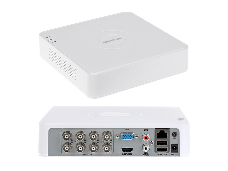 DS-7108HQHI-K1 - Rejestrator 8-kanałowy, IP,  EkoDVR, HD-TVI, H.265 (H.265+) - Hikvision | 6941264022572